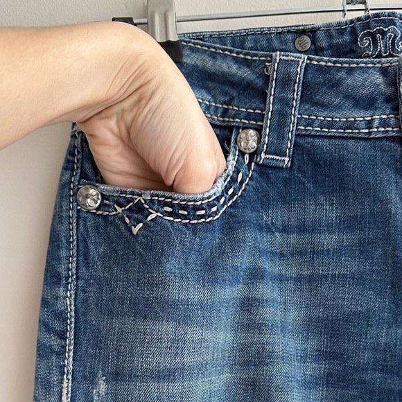 Miss Me Women's Embellished Rhinestone Blue Bootcut Jeans, Size 27 - Picture 8 of 16